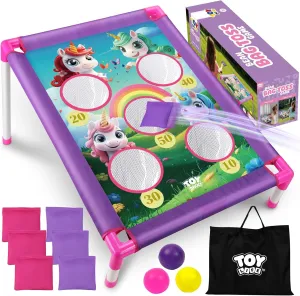 TOY Life Bean Bag Toss Game, Unicorn Toys for Girls Age 4-6, Kids Outdoor Games, Outside Toys for Kids Ages 4-8, Outdoor Toys for Toddlers 3-5, Unicorn Gifts for Girls 4-6, Unicorn Toys