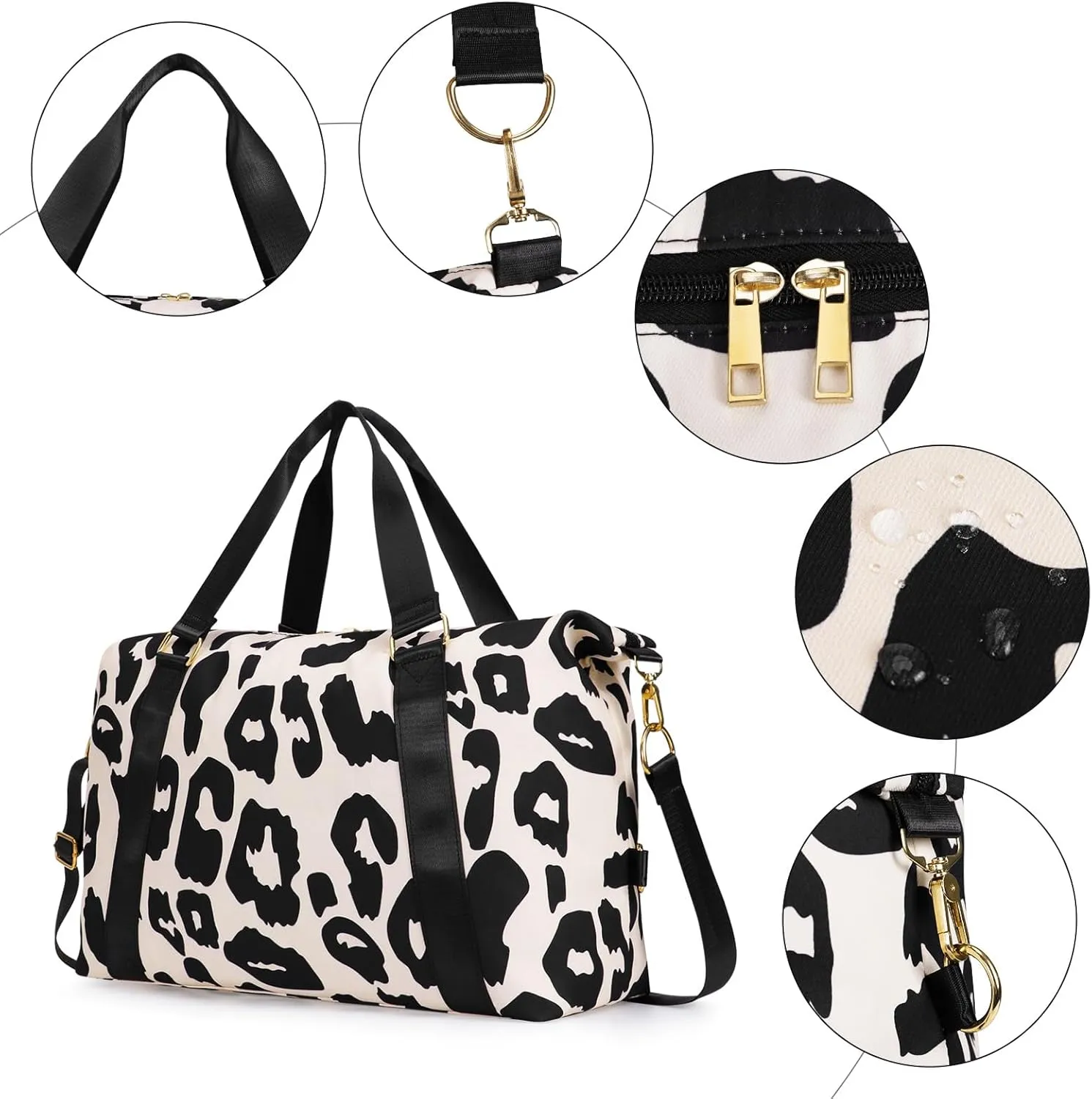 Travel Duffel Bag, Carry On Tote Bag Sports Gym Bag, Shoulder Weekender Overnight Luggage Bag for Women Men