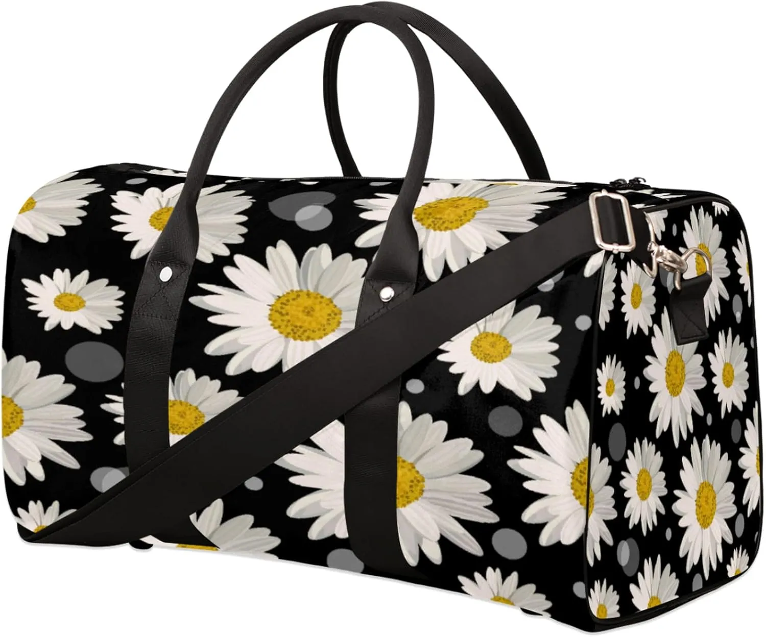 Travel Duffel Bag Flower Daisy Sport Gym Bag Weekender Overnight Bag carry on bag Training Shoulder for Women Men Boys Girls