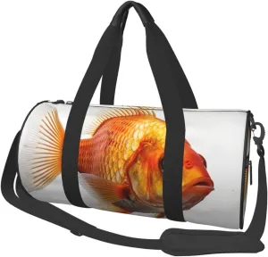 Travel Duffel Bag Foldable Weekender Overnight Bag Real Fish Sports Tote Gym Bag Large Capacity Lightweight Carry On Luggage Bag for Men Women