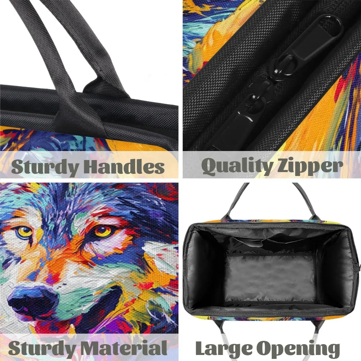Travel Duffel Bag for Women, Animals Wolf Weekender Overnight Bag Carry on Beach Swim Bags Dance Bag Airlines Approved Personal Item Travel Bag for Yoga, Sports, Hospital