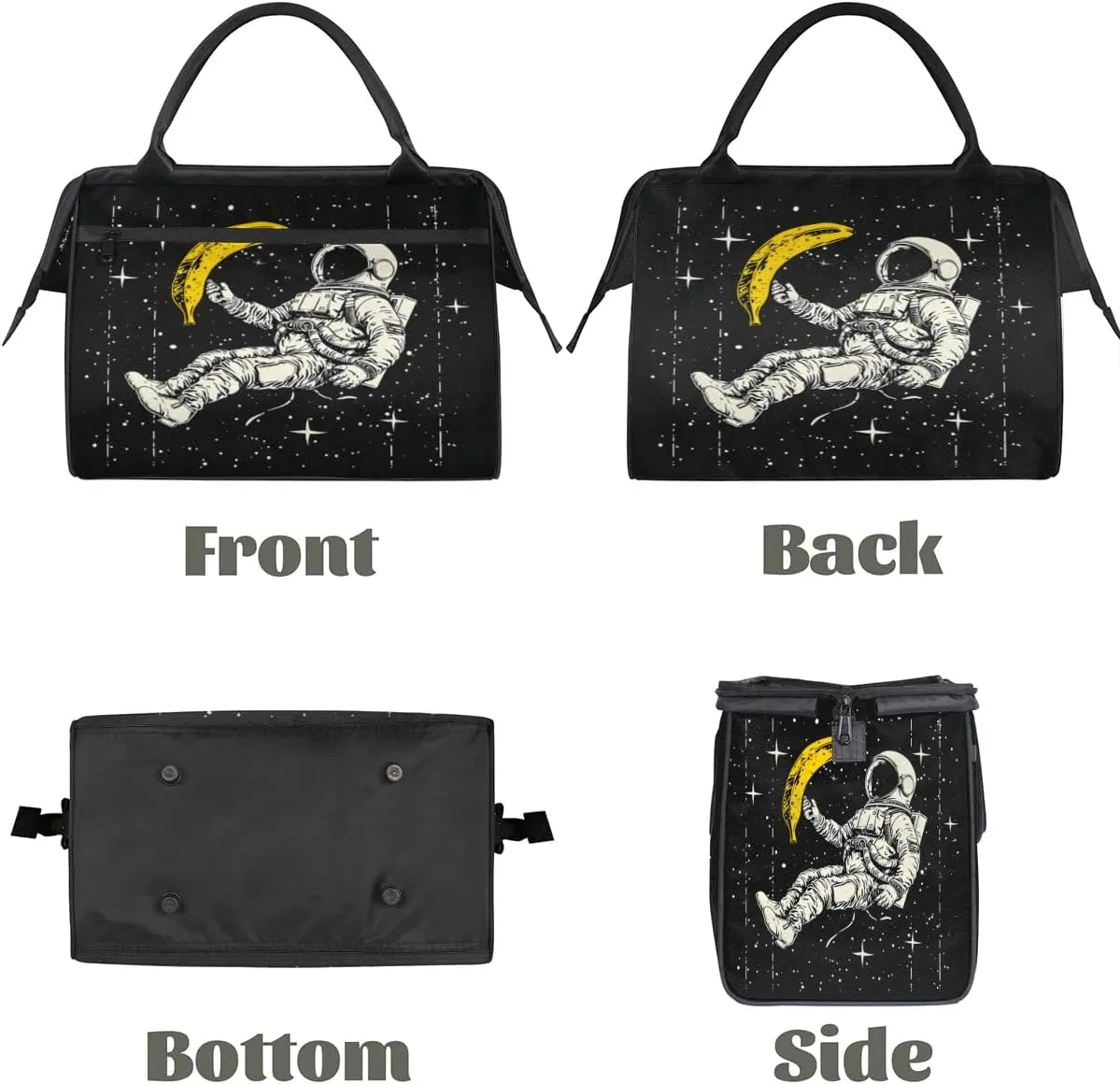 Travel Duffel Bag for Women, Astronaut Banana Weekender Overnight Bag Carry on Beach Swim Bags Dance Bag Airlines Approved Personal Item Travel Bag for Yoga, Sports, Hospital