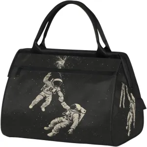 Travel Duffel Bag for Women, Astronaut Pattern Weekender Overnight Bag Carry on Beach Swim Bags Dance Bag Airlines Approved Personal Item Travel Bag for Yoga, Sports, Hospital