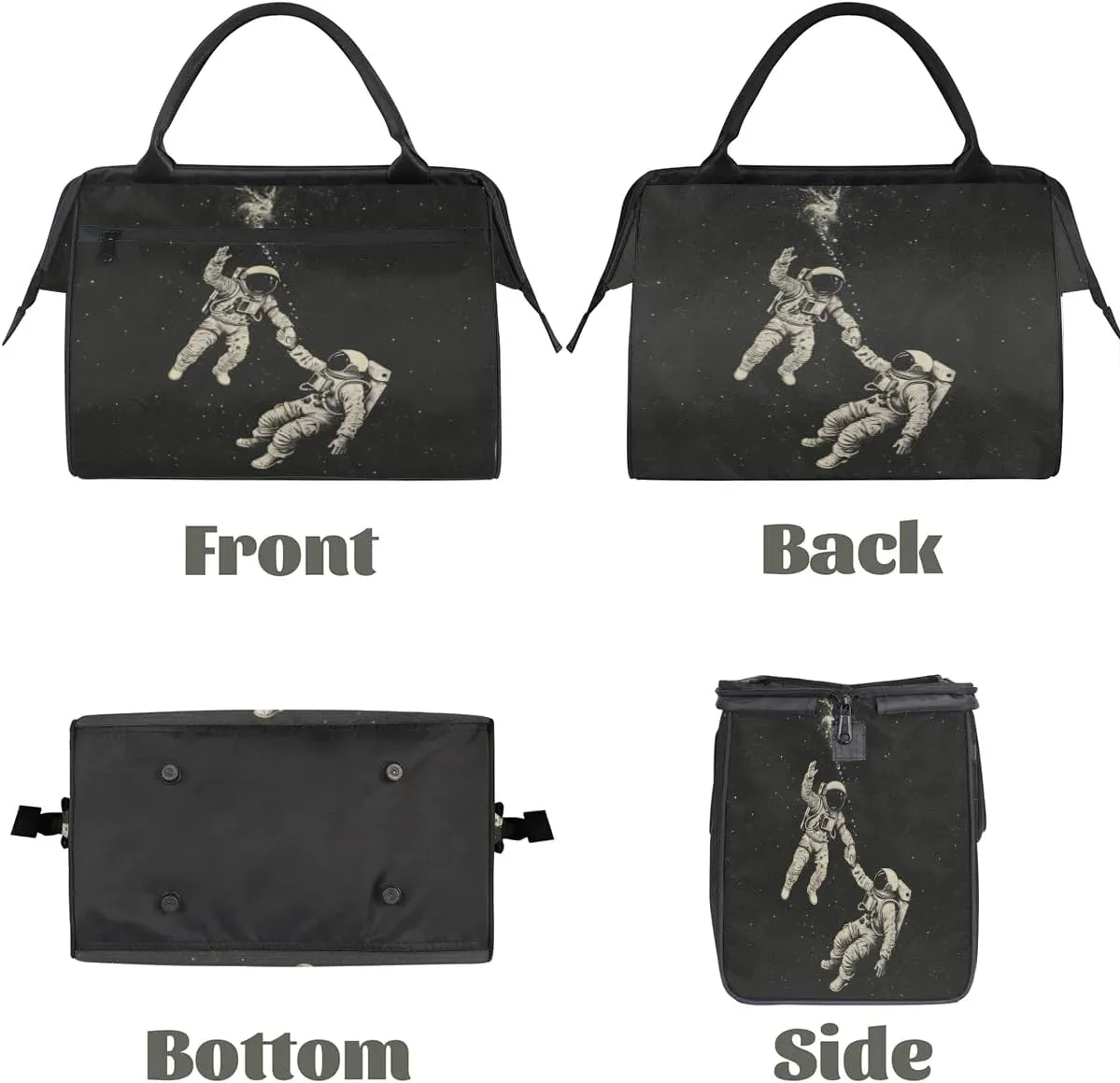 Travel Duffel Bag for Women, Astronaut Pattern Weekender Overnight Bag Carry on Beach Swim Bags Dance Bag Airlines Approved Personal Item Travel Bag for Yoga, Sports, Hospital