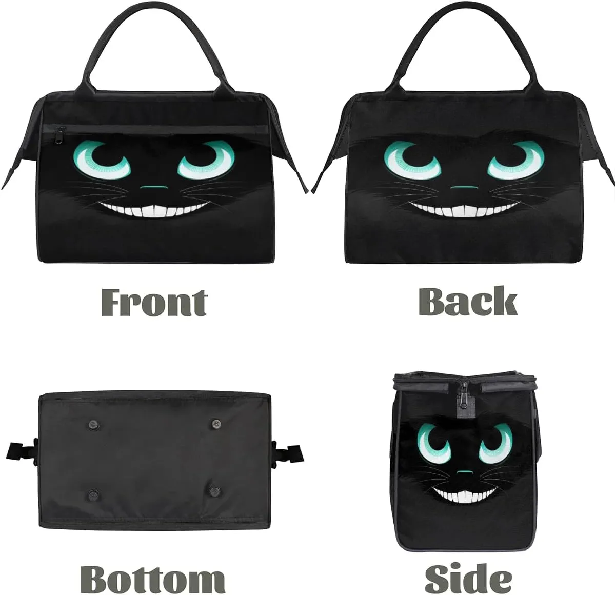 Travel Duffel Bag for Women, Cat Face Weekender Overnight Bag Carry on Beach Swim Bags Dance Bag Airlines Approved Personal Item Travel Bag for Yoga, Sports, Hospital