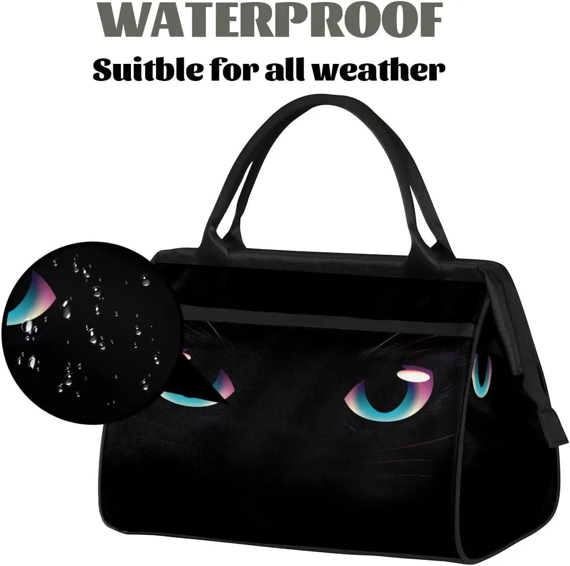 Travel Duffel Bag for Women, Cats Eyes Weekender Overnight Bag Carry on Beach Swim Bags Dance Bag Airlines Approved Personal Item Travel Bag for Yoga, Sports, Hospital