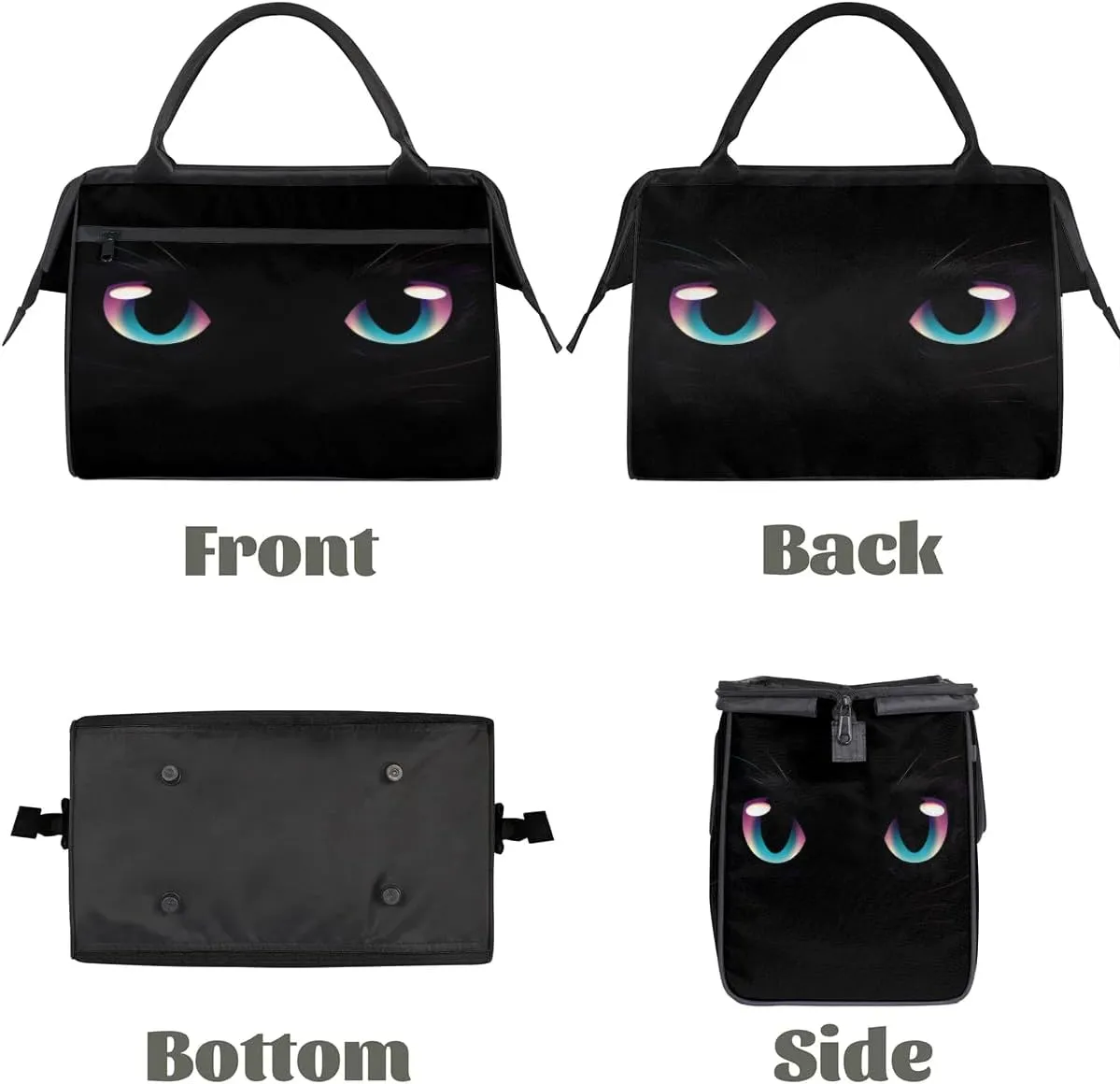 Travel Duffel Bag for Women, Cats Eyes Weekender Overnight Bag Carry on Beach Swim Bags Dance Bag Airlines Approved Personal Item Travel Bag for Yoga, Sports, Hospital