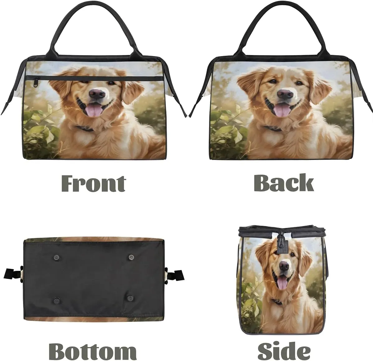 Travel Duffel Bag for Women, Cute Dog Pattern Weekender Overnight Bag Carry on Beach Swim Bags Dance Bag Airlines Approved Personal Item Travel Bag for Yoga, Sports, Hospital