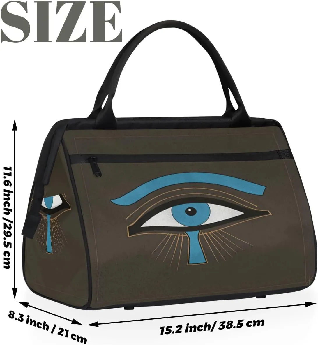 Travel Duffel Bag for Women, Egypt Eyes Weekender Overnight Bag Carry on Beach Swim Bags Dance Bag Airlines Approved Personal Item Travel Bag for Yoga, Sports, Hospital