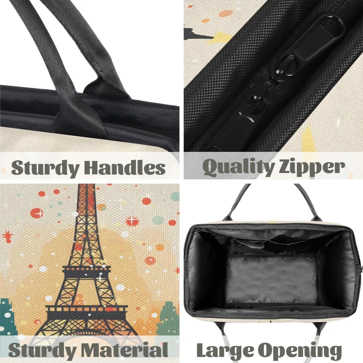 Travel Duffel Bag for Women, Eiffel Tower Pattern Weekender Overnight Bag Carry on Beach Swim Bags Dance Bag Airlines Approved Personal Item Travel Bag for Yoga, Sports, Hospital