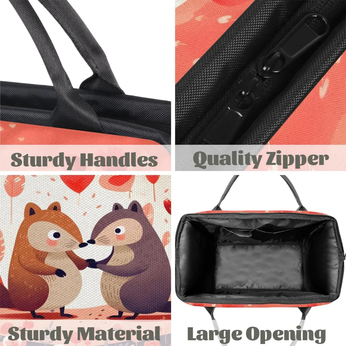 Travel Duffel Bag for Women, Flower Squirrel Weekender Overnight Bag Carry on Beach Swim Bags Dance Bag Airlines Approved Personal Item Travel Bag for Yoga, Sports, Hospital