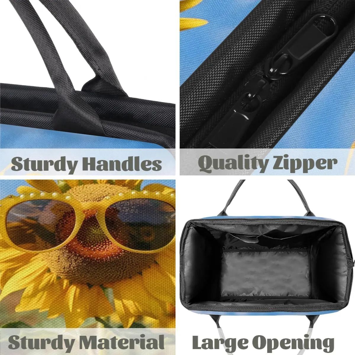 Travel Duffel Bag for Women, Sunglasses Sunflower Weekender Overnight Bag Carry on Beach Swim Bags Dance Bag Airlines Approved Personal Item Travel Bag for Yoga, Sports, Hospital
