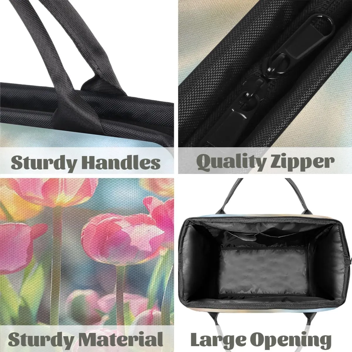 Travel Duffel Bag for Women, Tulip Flower Weekender Overnight Bag Carry on Beach Swim Bags Dance Bag Airlines Approved Personal Item Travel Bag for Yoga, Sports, Hospital