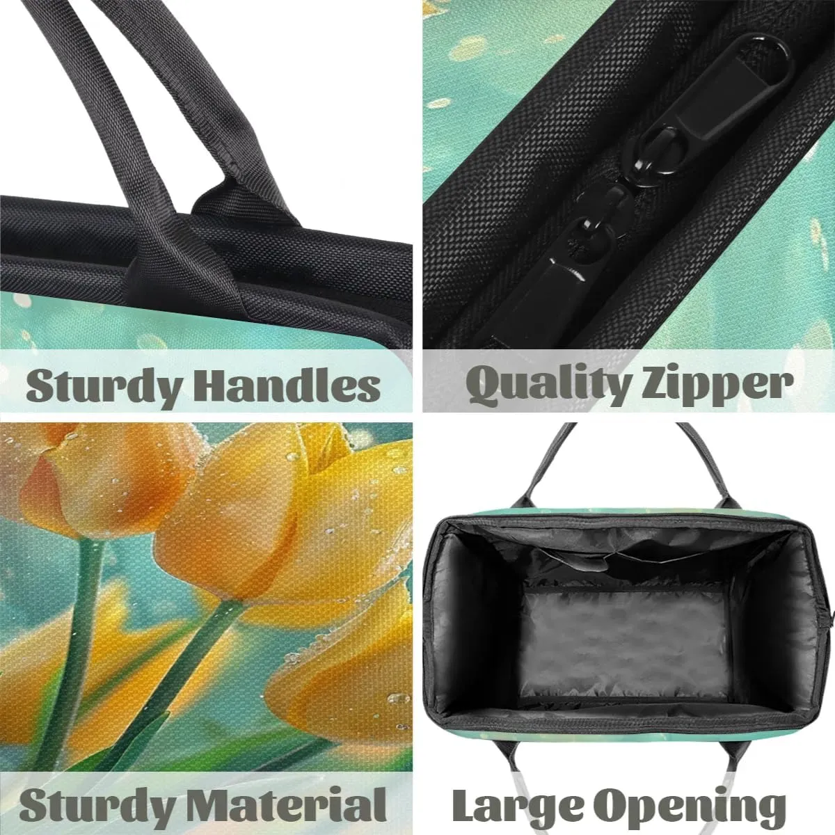 Travel Duffel Bag for Women, Tulip Flower Weekender Overnight Bag Carry on Beach Swim Bags Dance Bag Airlines Approved Personal Item Travel Bag for Yoga, Sports, Hospital