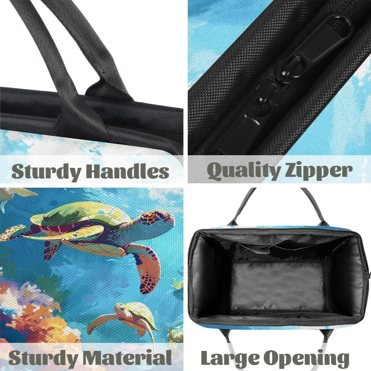 Travel Duffel Bag for Women, Watercolor Ocean Turtles Weekender Overnight Bag Carry on Beach Swim Bags Dance Bag Airlines Approved Personal Item Travel Bag for Yoga, Sports, Hospital
