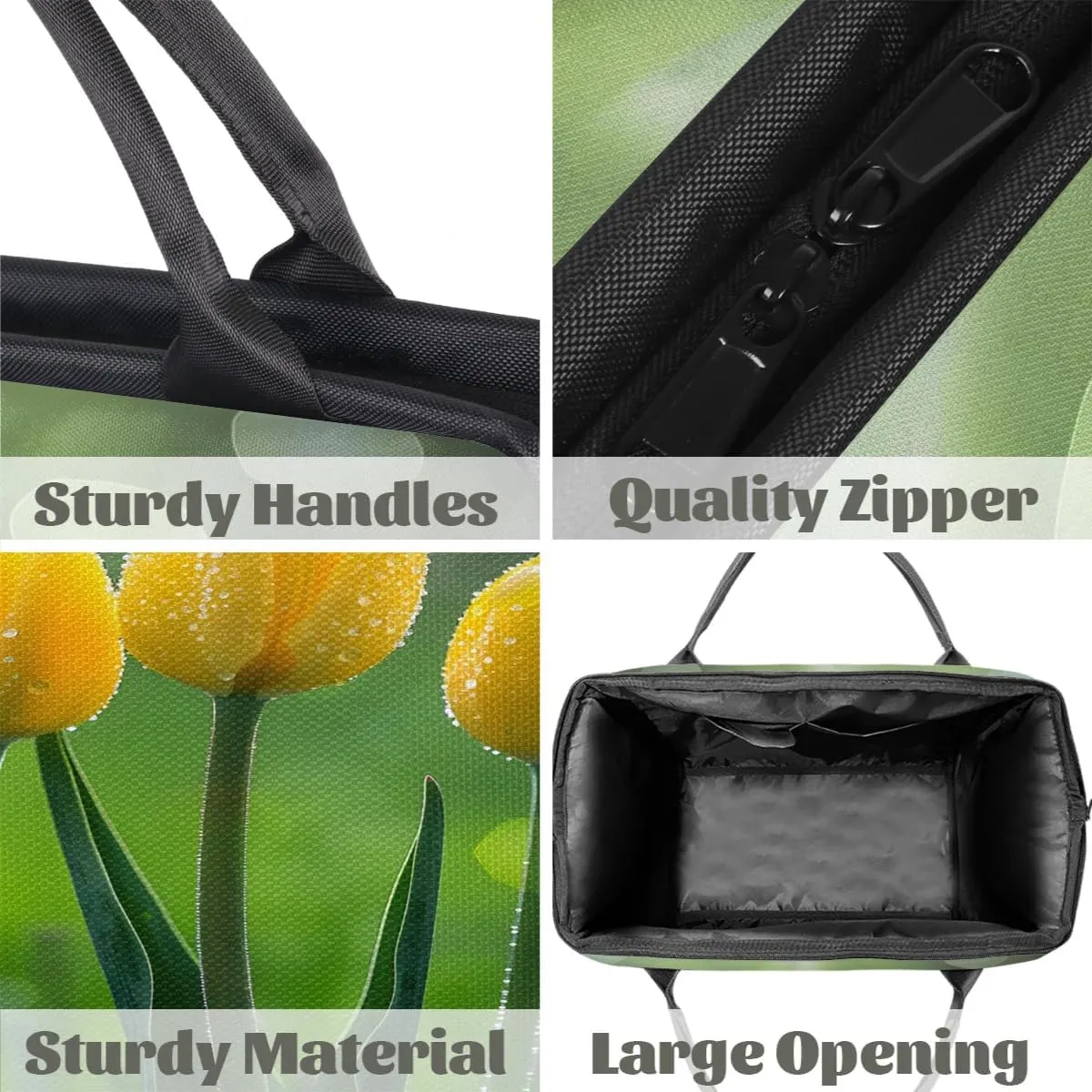 Travel Duffel Bag for Women, Yellow Tulip Weekender Overnight Bag Carry on Beach Swim Bags Dance Bag Airlines Approved Personal Item Travel Bag for Yoga, Sports, Hospital