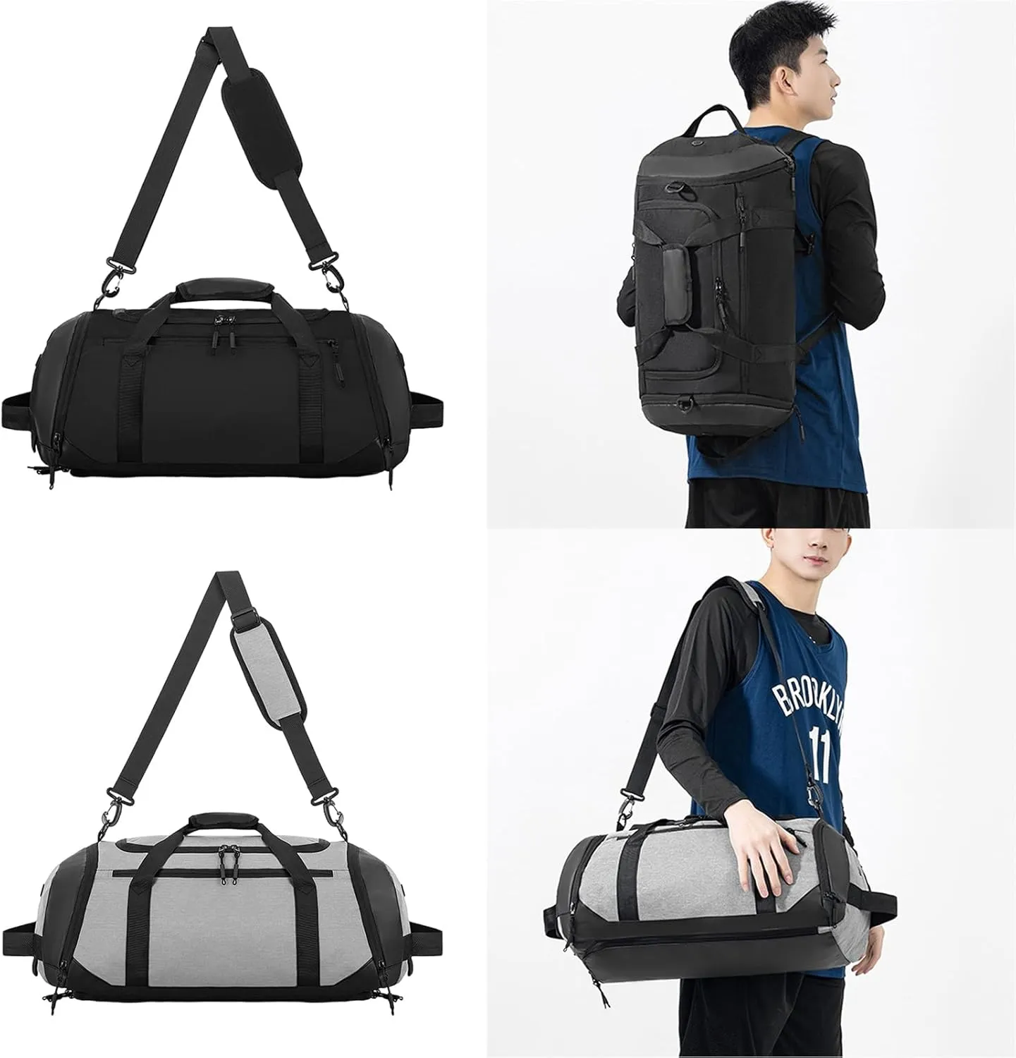 Travel Duffels Bag With Shoulder Strap Watertight Gym Duffle Bag With Wet Pockets Gym Sports Training Bag Sport Handbag
