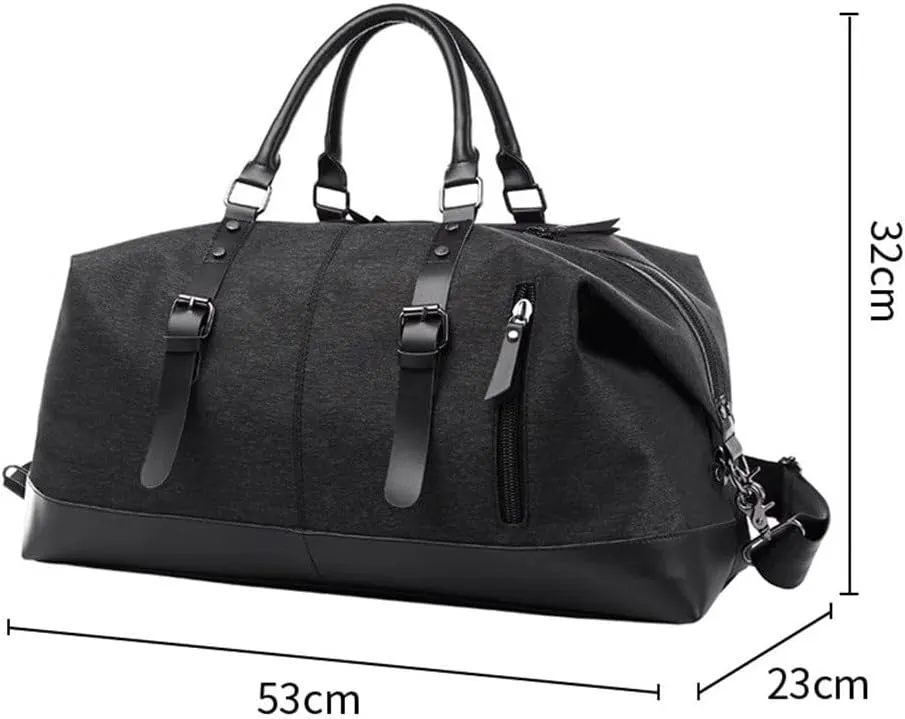 Travel Duffels Business Travel Bag Men's Large Capacity Handbag Lightweight Business Trip Luggage Bag Business Travel Bag(Black)