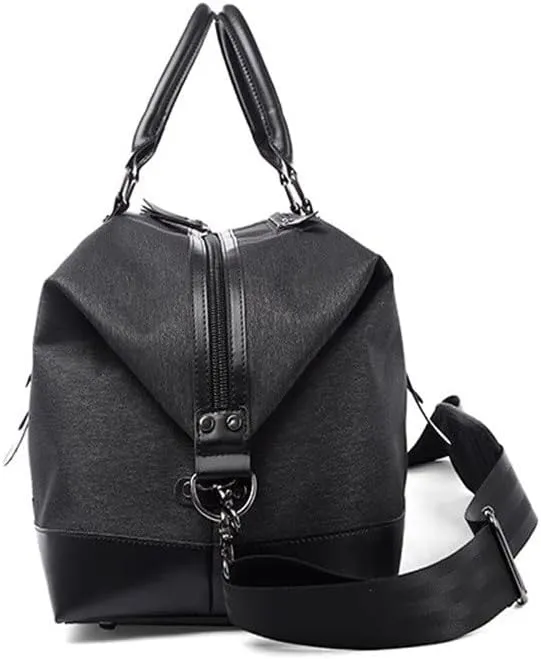 Travel Duffels Business Travel Bag Men's Large Capacity Handbag Lightweight Business Trip Luggage Bag Business Travel Bag(Black)
