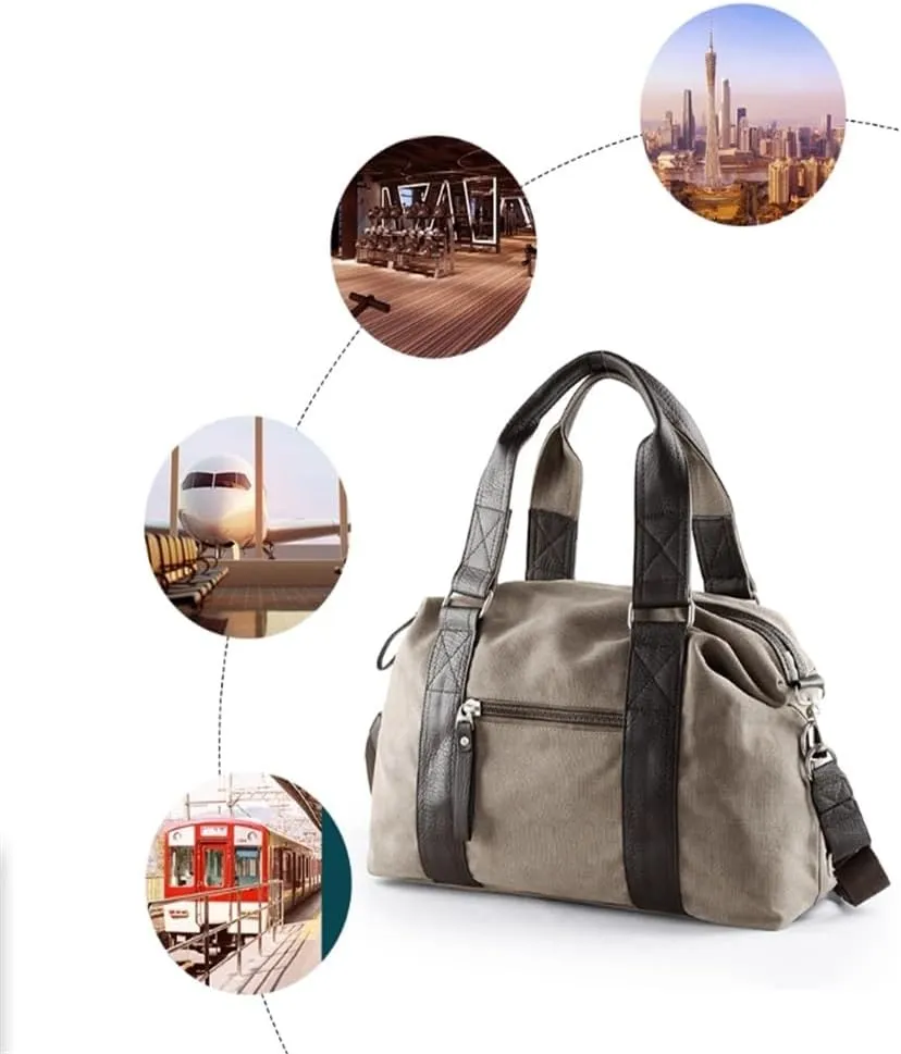 Travel Duffels Male Handheld Business Travel Bag Large Capacity Out Short Trip Bag Business Travel Bag(Khaki)