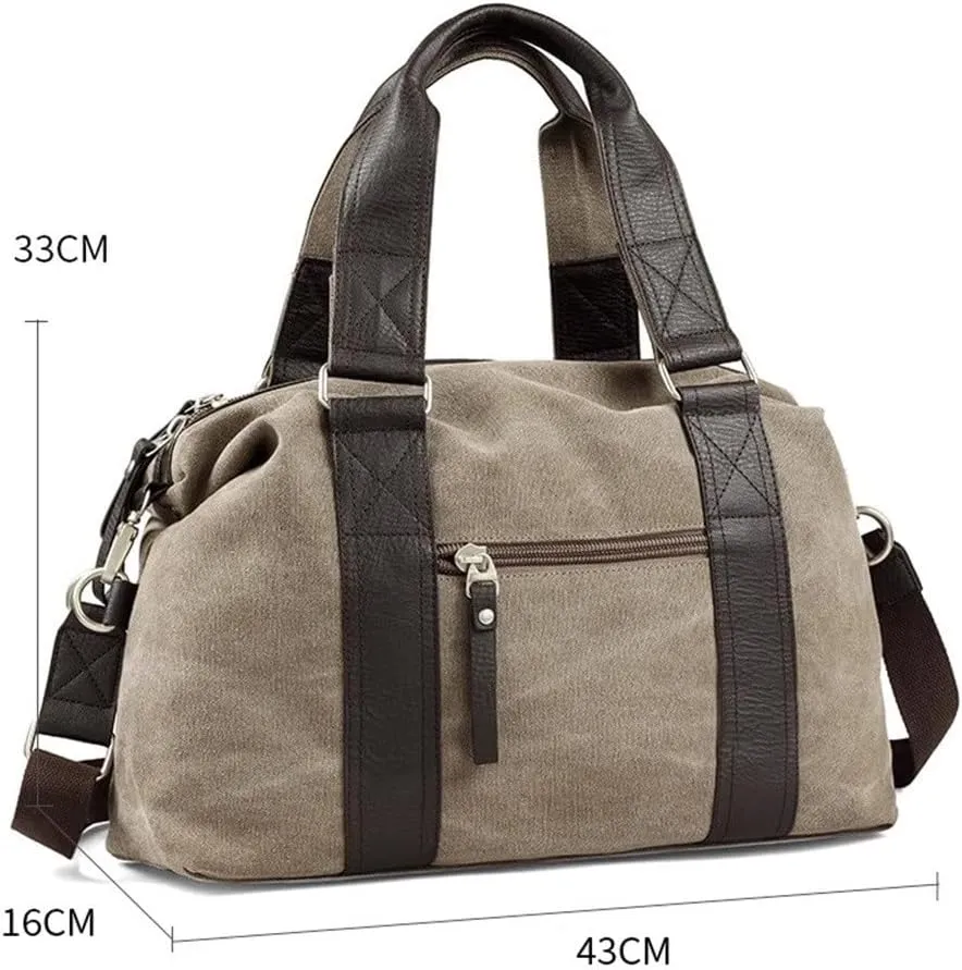Travel Duffels Male Handheld Business Travel Bag Large Capacity Out Short Trip Bag Business Travel Bag(Khaki)