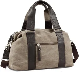 Travel Duffels Male Handheld Business Travel Bag Large Capacity Out Short Trip Bag Business Travel Bag(Khaki)