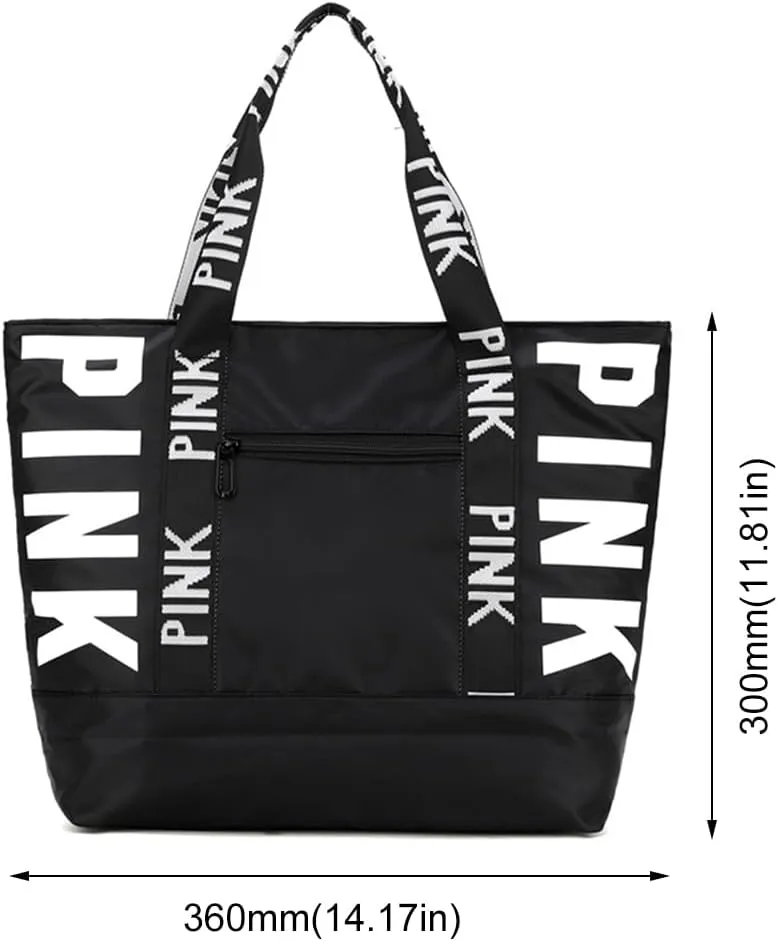 Travel Duffle Bag, Sports Gym Bags, Letter Shoulder Tote Bag for Workouts, Travel, Hiking