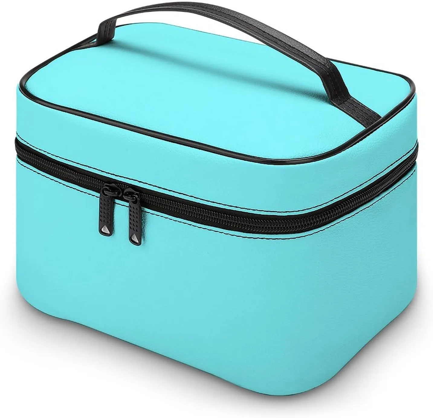 Travel Makeup Bag, Blue Elegant Trendy Minimalist Cosmetic Bags for Women Large Capacity Waterproof Toiletry Bag Make up Organizer