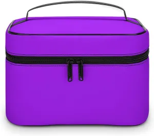 Travel Makeup Bag, Bright Violet Trend Color Cosmetic Bags for Women Large Capacity Waterproof Toiletry Bag Make up Organizer