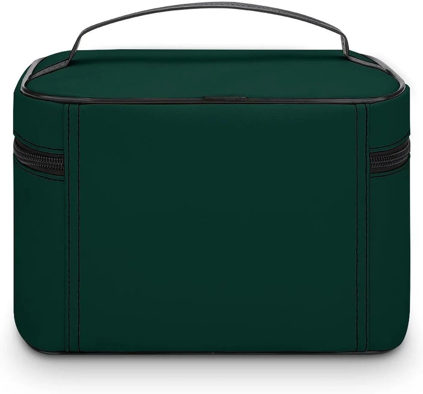 Travel Makeup Bag, Dark forest Green Solid Color Cosmetic Bags for Women Large Capacity Waterproof Toiletry Bag Make up Organizer