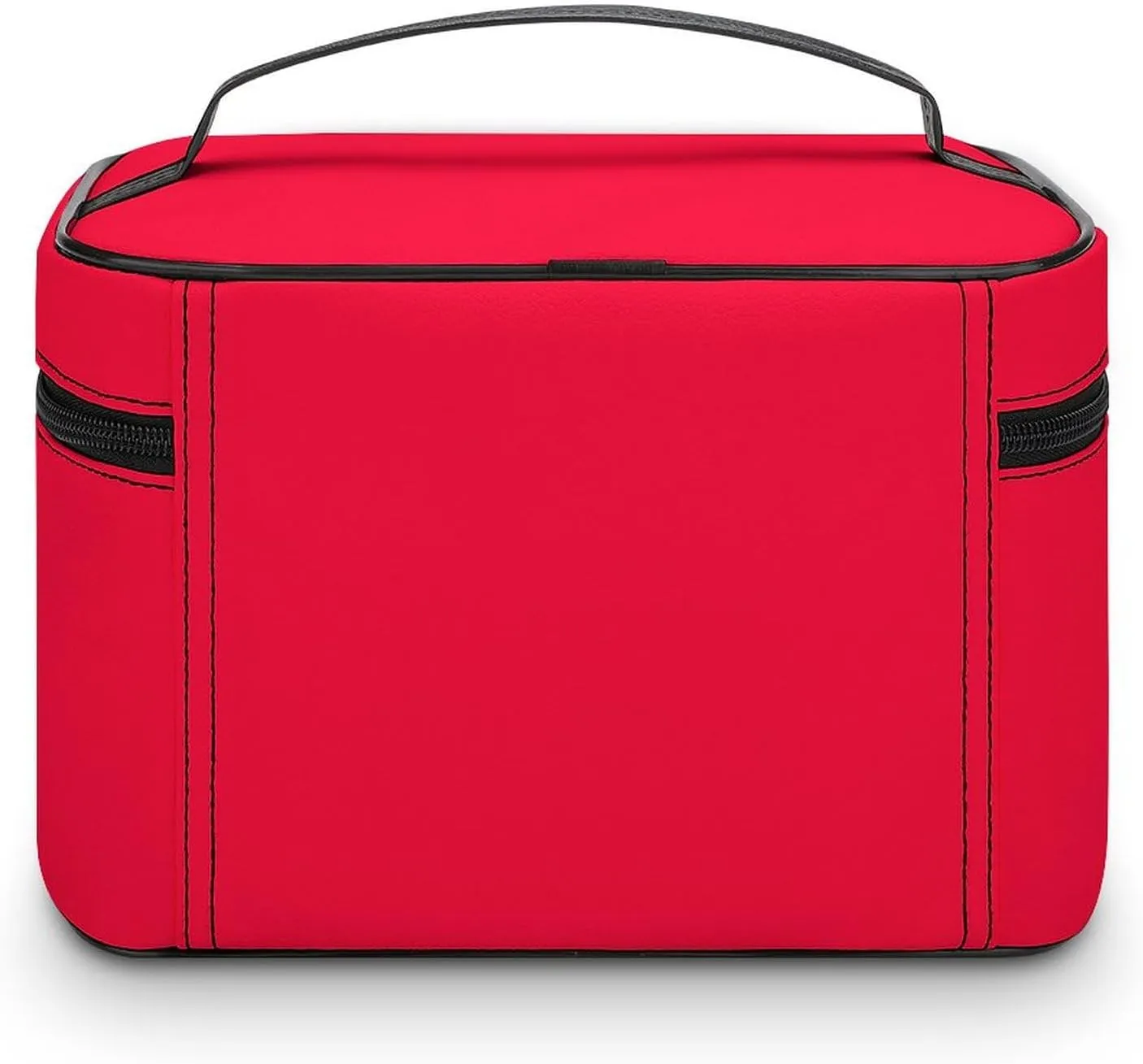 Travel Makeup Bag, Orange Neon Red Personalized Cosmetic Bags for Women Large Capacity Waterproof Toiletry Bag Make up Organizer