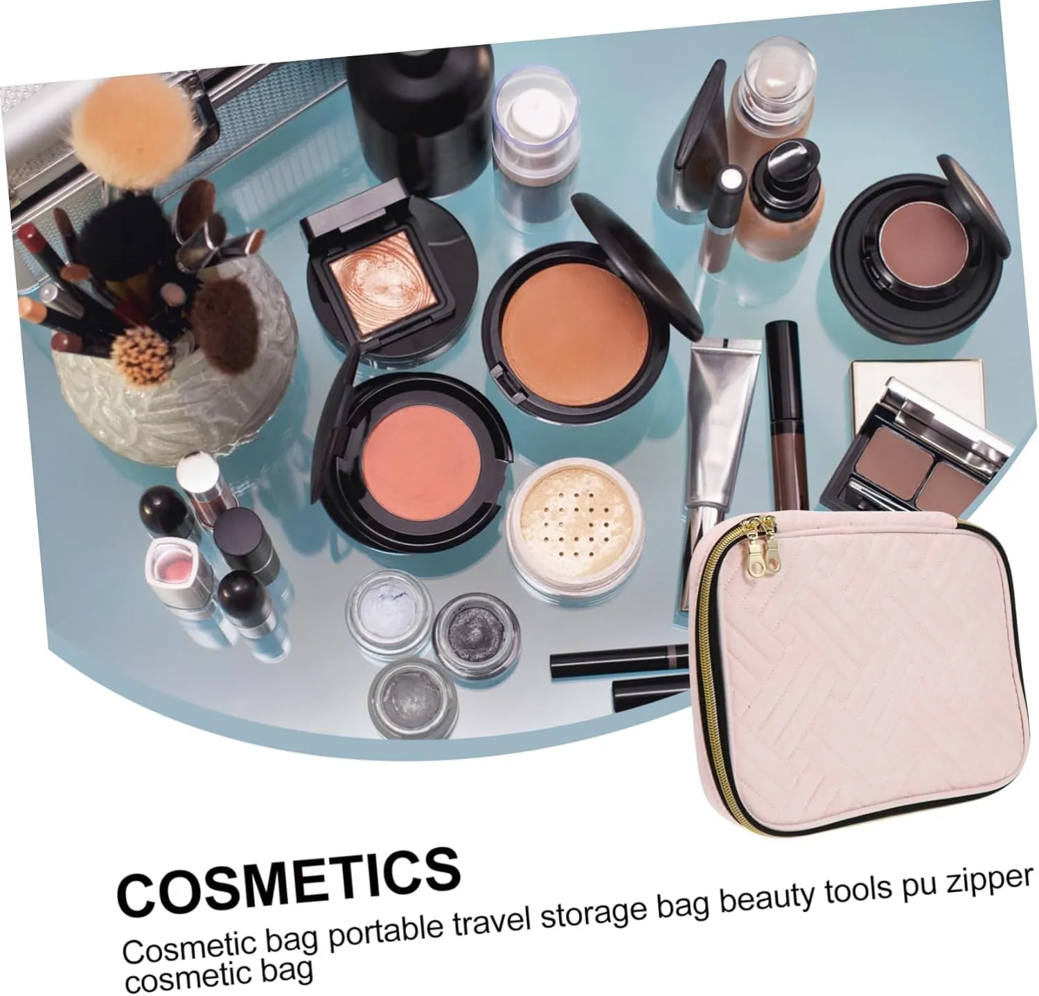 Travel Makeup Brush Case Miss Necklace Holder Goalkeeper, As Shown 1, 26x20cm