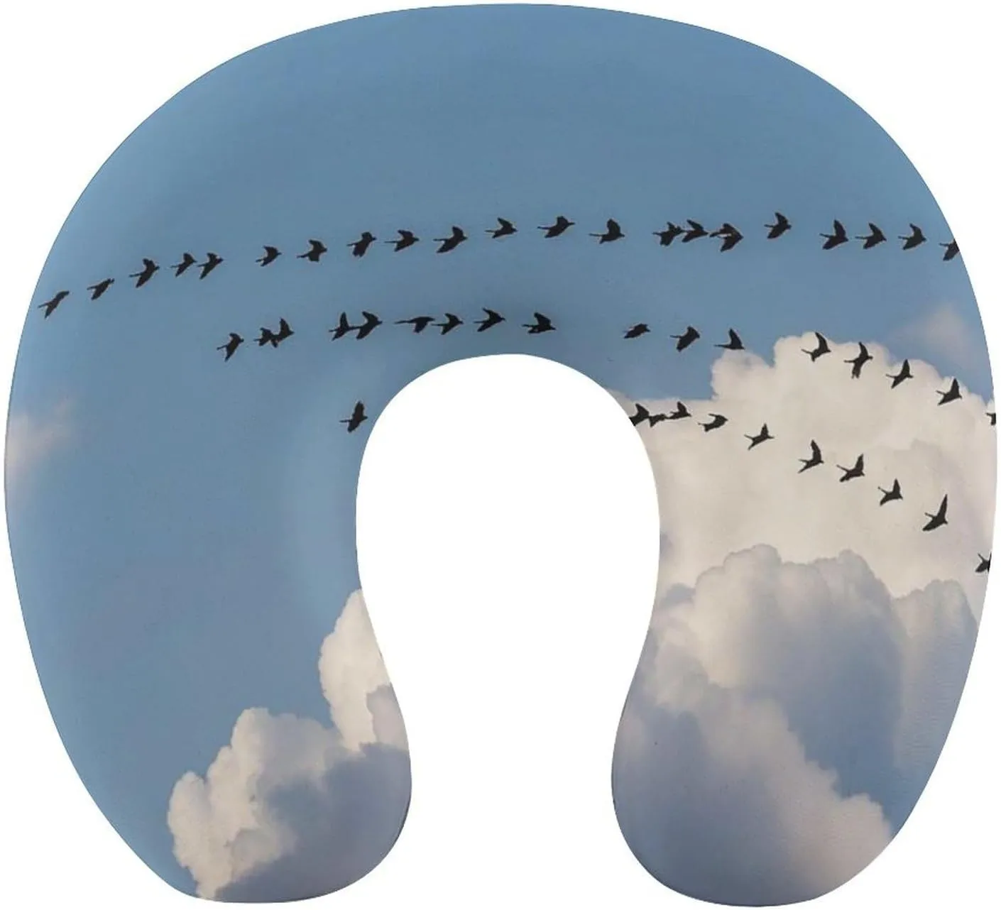 Travel Neck Pillow U Shape Memory Foam Travel Pillow Bird Migration Airplane Pillow for Sleeping Comfortable Support Pillow for Head Support Neck Pillows for Trains Self-Driving Cars Travel Essentials