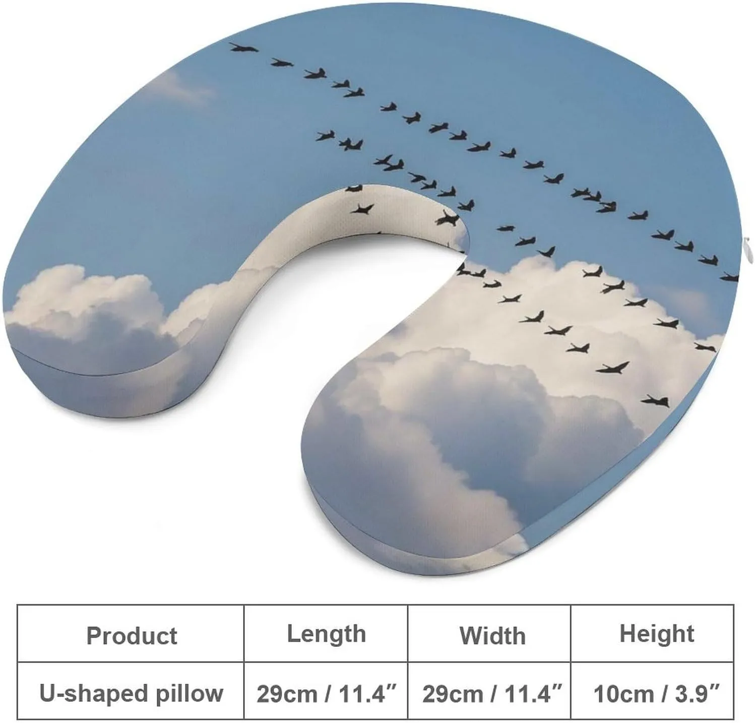 Travel Neck Pillow U Shape Memory Foam Travel Pillow Bird Migration Airplane Pillow for Sleeping Comfortable Support Pillow for Head Support Neck Pillows for Trains Self-Driving Cars Travel Essentials