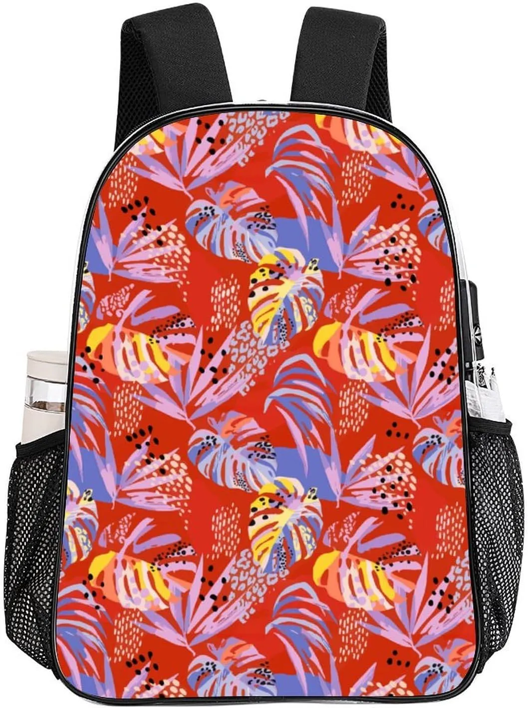 Tropical Palm Leaves Clear Backpacks PVC Transparent Laptop Backpack Multipurpose Double Shoulder Bag for Men Women Gifts