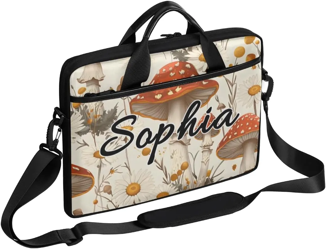 TropicalLife Personalized Laptop Bag 15 Inch Custom Sleeve Case with Handle Shoulder Strap Computer Messenger Bag
