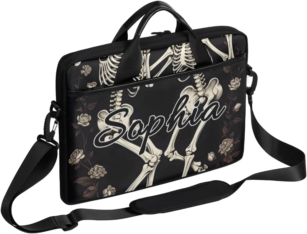 TropicalLife Personalized Laptop Bag 15 Inch Custom Sleeve Case with Handle Shoulder Strap Computer Messenger Bag