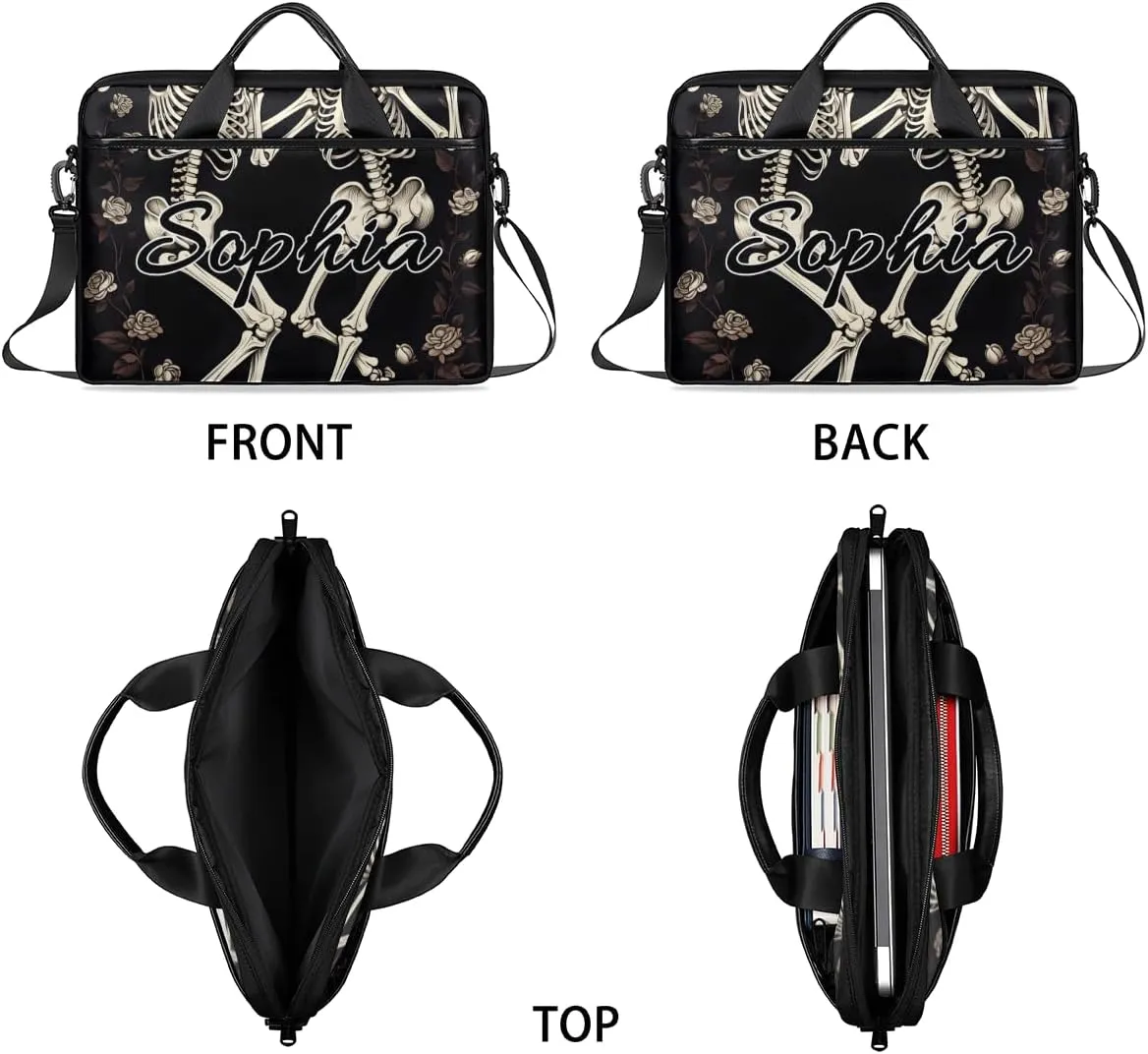 TropicalLife Personalized Laptop Bag 15 Inch Custom Sleeve Case with Handle Shoulder Strap Computer Messenger Bag