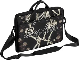TropicalLife Personalized Laptop Bag 15 Inch Custom Sleeve Case with Handle Shoulder Strap Computer Messenger Bag