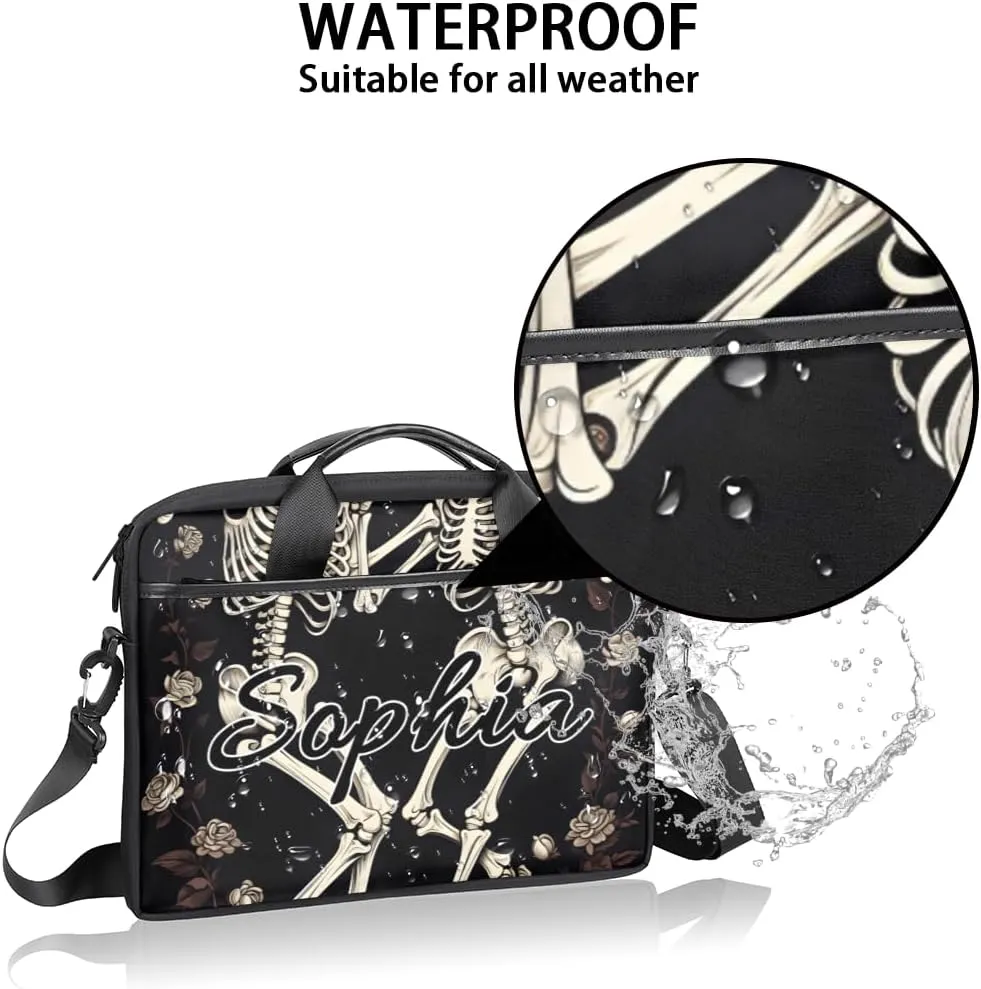 TropicalLife Personalized Laptop Bag 15 Inch Custom Sleeve Case with Handle Shoulder Strap Computer Messenger Bag