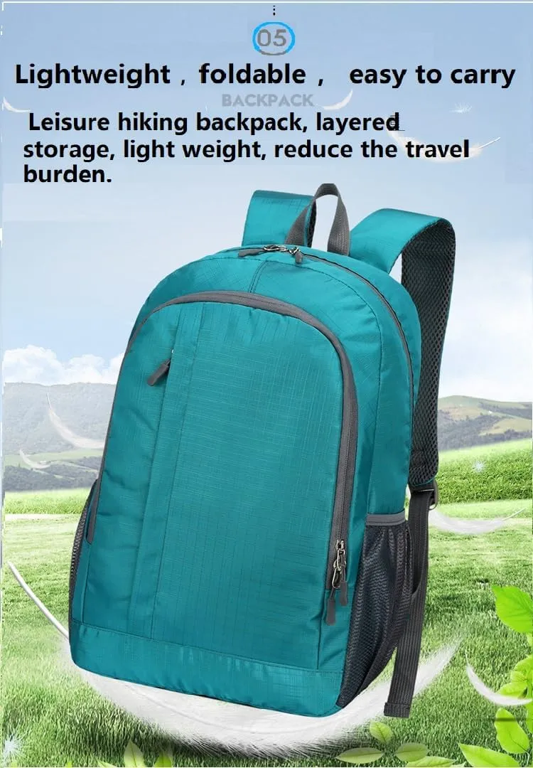Ultra Lightweight-Packable-Hiking-Backpack Foldable Travel Camping Daypack Casual Outdoor Water-resistant 25L Backpacks (Lake Blue)