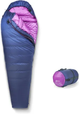 Ultra Warm Mummy Down Sleeping Bag–700FP  Down,Winter Camp, Dual YKK Zippers, Footbox & Compression Bag, Soft Lining, Drawsring Hood