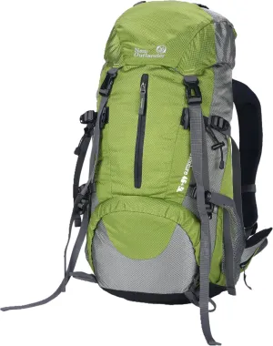 UNISTRENGH 45L 5L Hiking Backpack Nylon Water-resistant Internal Frame Trekking Bag with Rain Cover for Outdoor Sports Climbing Camping Travel Mountaineering (Light Green)