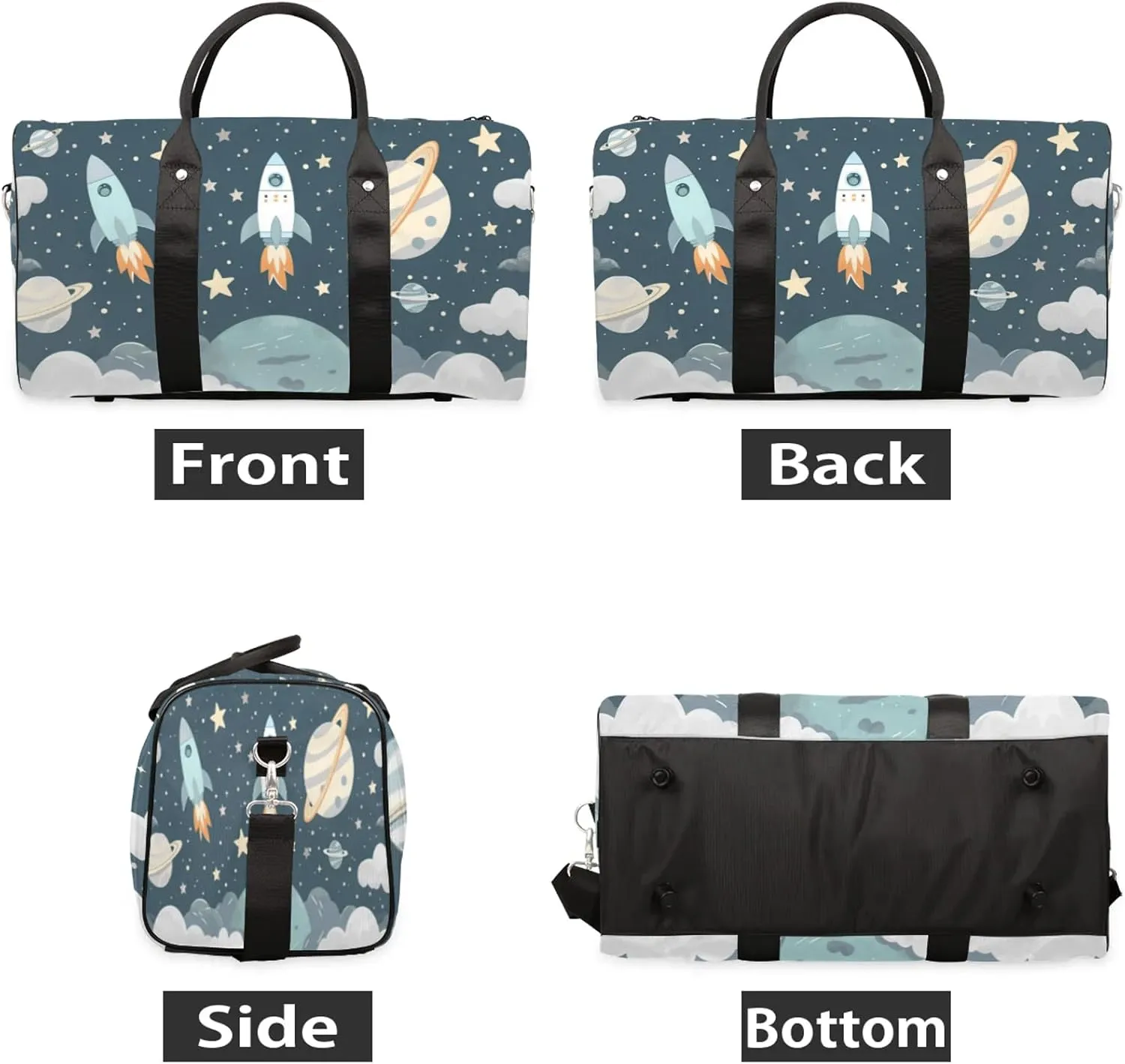 Universe Galaxy Space Travel Bag for Men Women, Gym Duffle Bags for Travel, Carry On Luggage Bag, Weekender Overnight Workout Bags