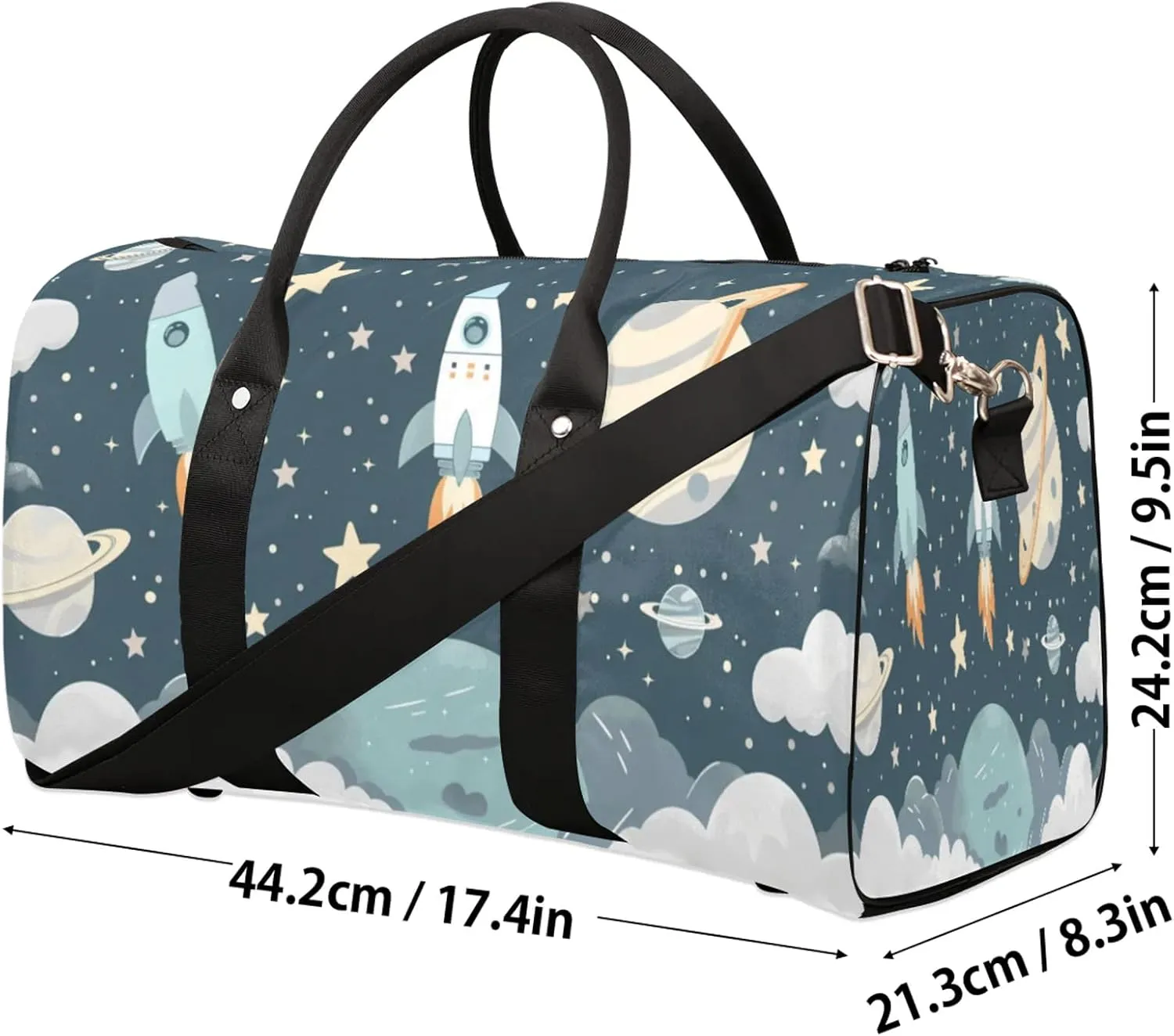 Universe Galaxy Space Travel Bag for Men Women, Gym Duffle Bags for Travel, Carry On Luggage Bag, Weekender Overnight Workout Bags