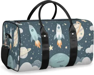 Universe Galaxy Space Travel Bag for Men Women, Gym Duffle Bags for Travel, Carry On Luggage Bag, Weekender Overnight Workout Bags