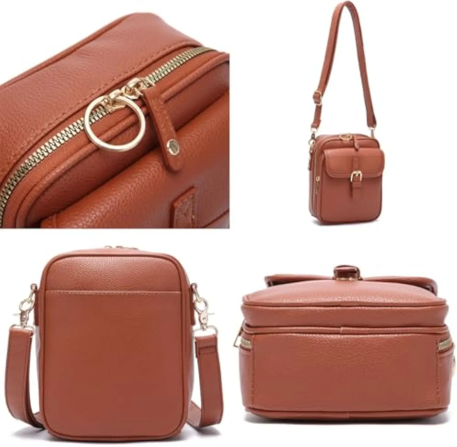 Urvashi Crossbody Leather Bag,Anti Theft Urvashi Cross Body Bags for Women with 10 Card Rfid