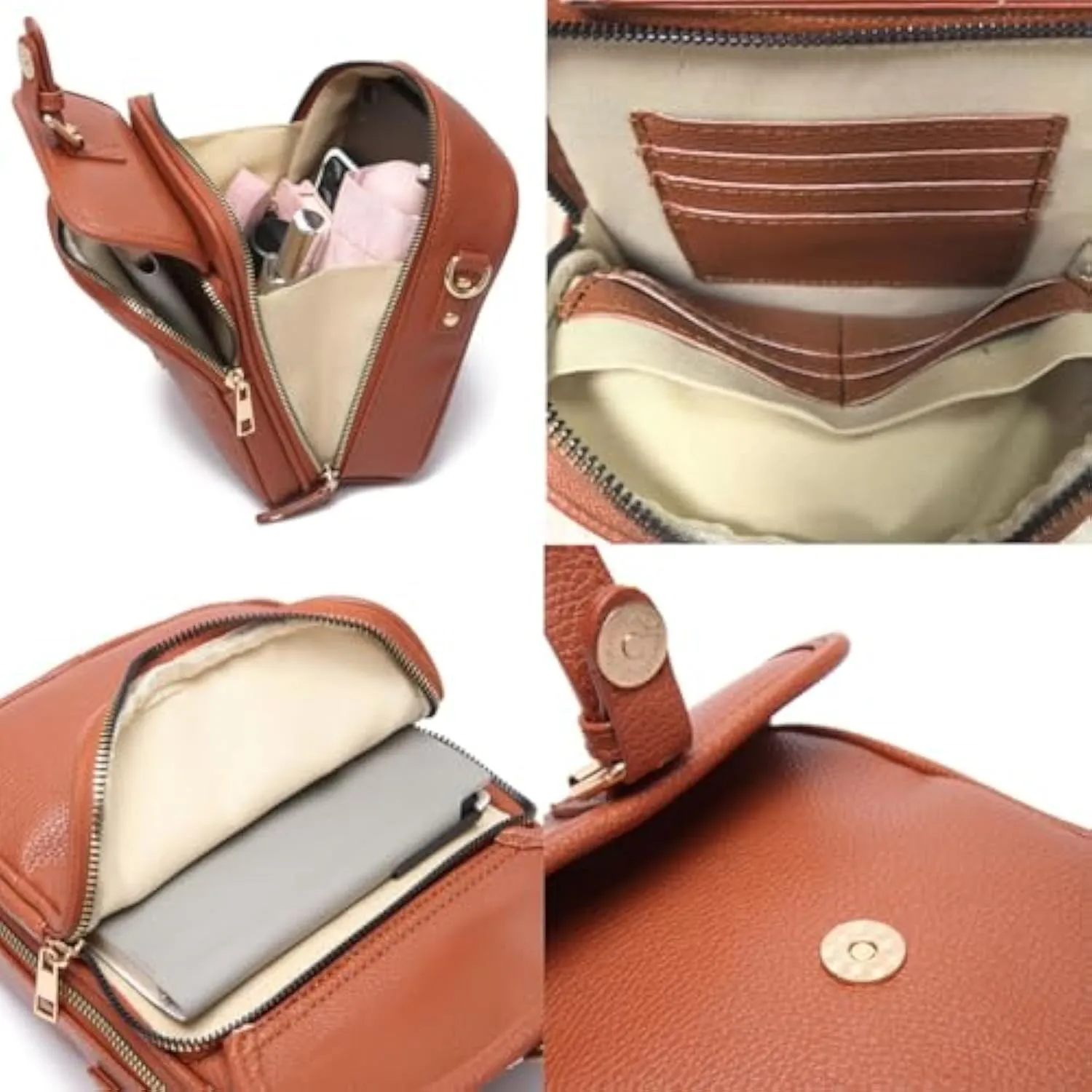 Urvashi Crossbody Leather Bag,Anti Theft Urvashi Cross Body Bags for Women with 10 Card Rfid