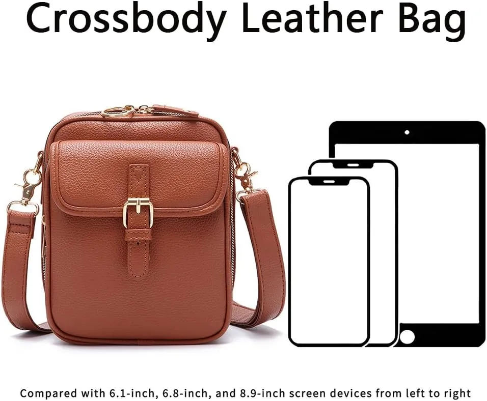 Urvashi Crossbody Leather Bag,Anti Theft Urvashi Cross Body Bags for Women with 10 Card Rfid