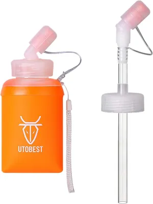 UTOBEST Running Vest 5L Black Vest Only with Soft Flask 350ml and Straw